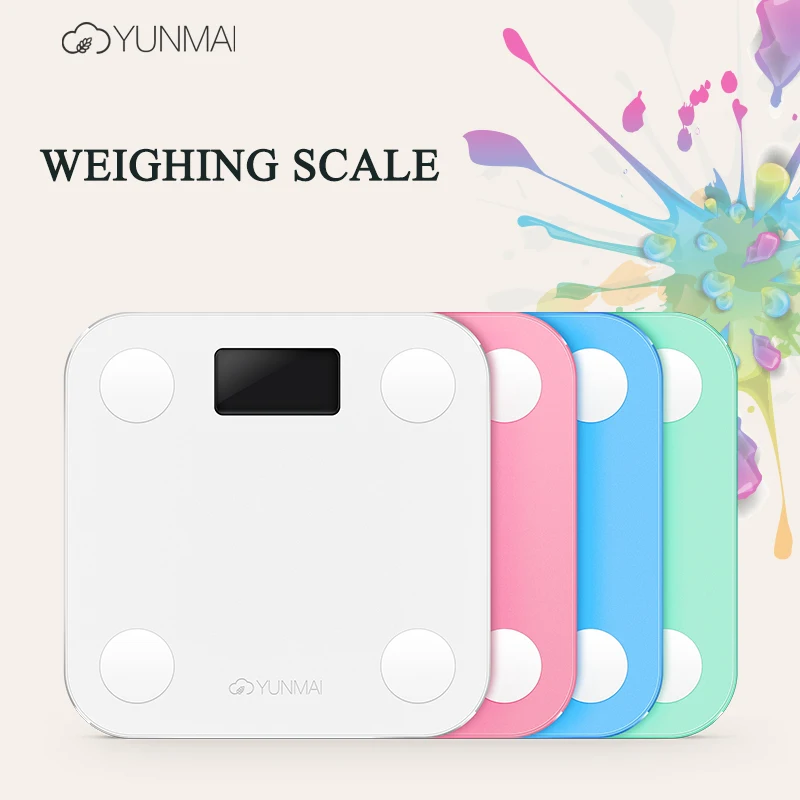  Оригинал Yunmai Мини Смарт-Весы Цифровая Шкала Здоровья Тела Жировых Отложений Поддержка Android 4.3 IOS7.0 Bluetooth 4.0 