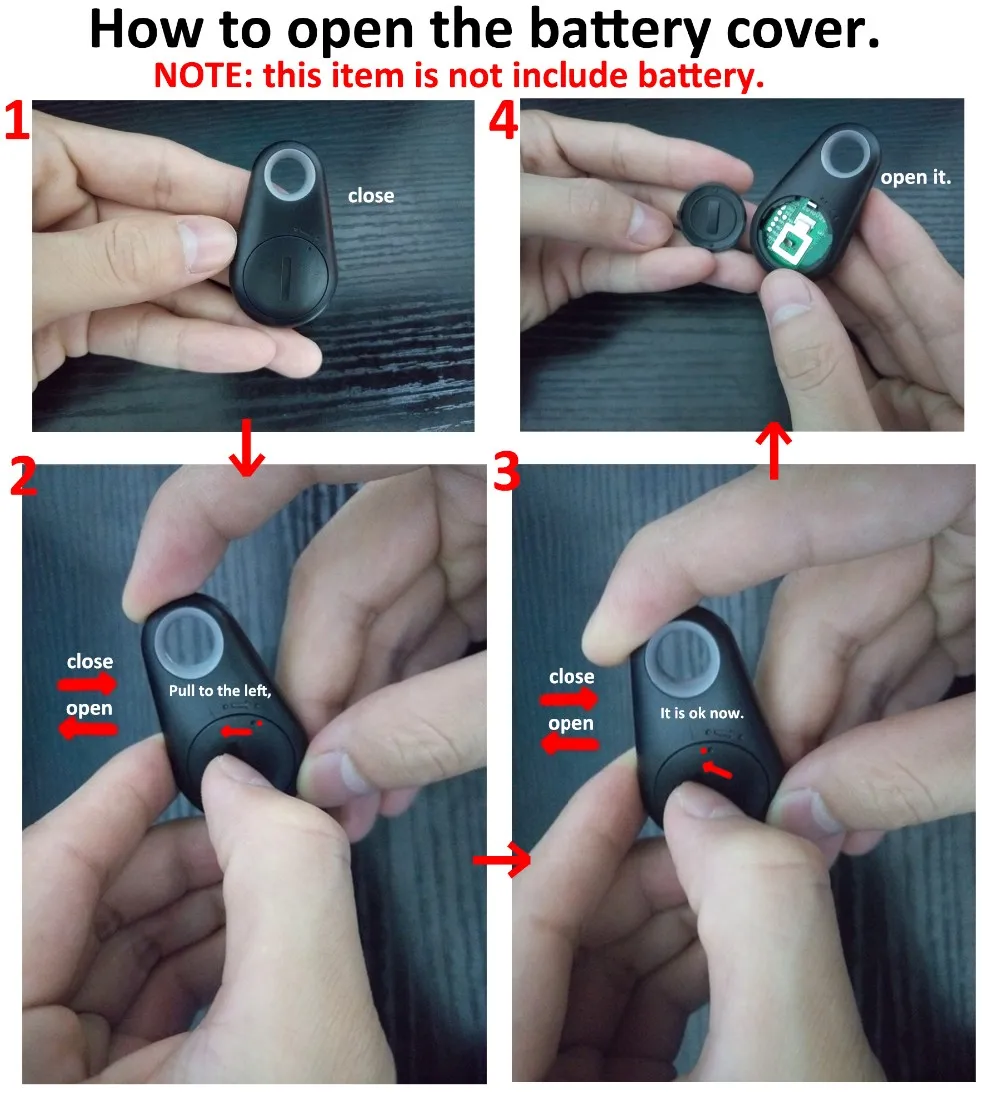 Open the battery cover