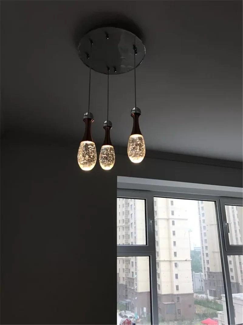 Стеклянный Хрустальный подвесной светильник s для гостиной, ресторана, столовой, кухни, подвесной светильник, Современный домашний декор, светильник в виде капли воды, светильники