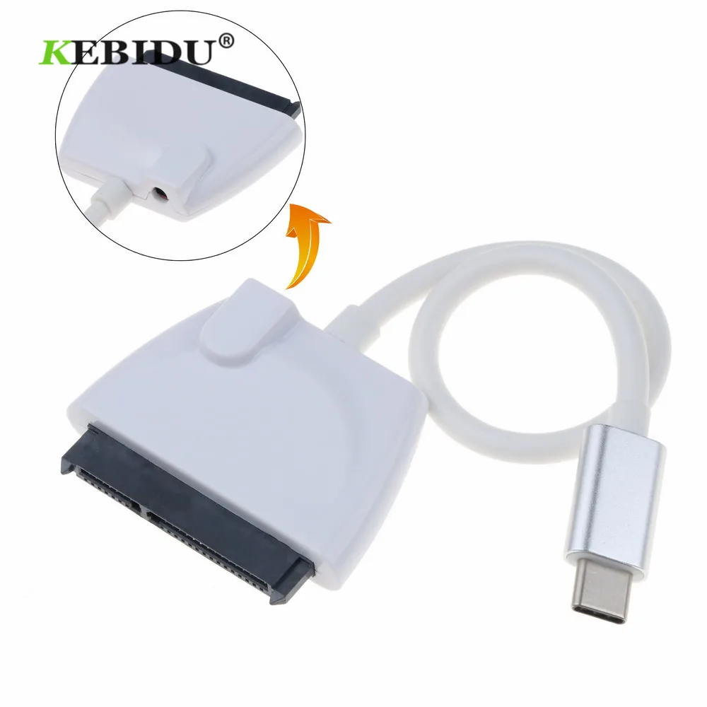 

Kebidu Newest Type C USB 2.0 to Sata 3 adapter converter cable 7+15PIN Serial ATA III Adapters for 2.5" sata HDD SSD SATA Drive