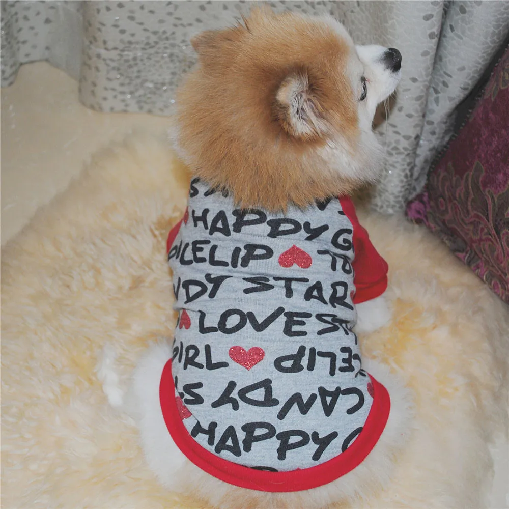 Весенне-осенняя рубашка для щенков, одежда для маленьких собак и кошек, жилет, футболка, зимняя одежда для собак, Рождественский свитер, navidad