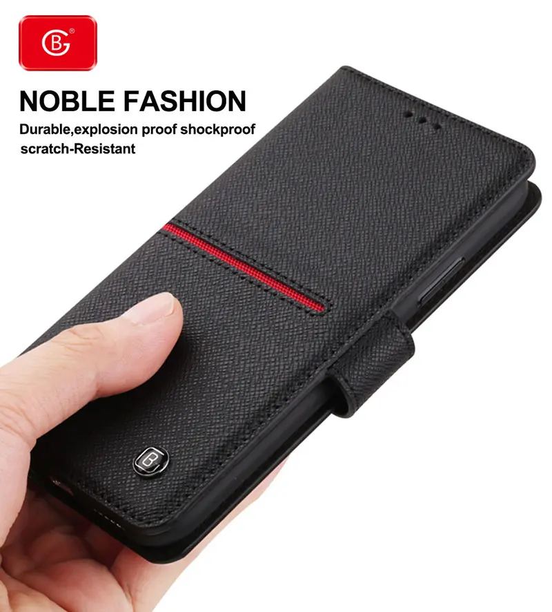 Luxury Original Genuine Leather Wallet Case For New Samsung Galaxy Note 8 9 10 10+ Phone Shockproof Protective Flip Cover Cases