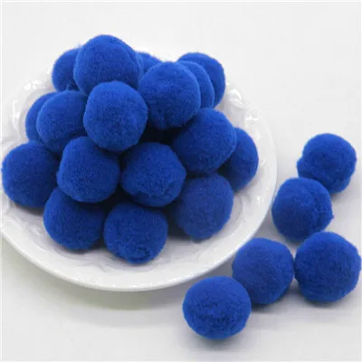28 hot blue Pompony Пушистый Плюшевый DIY мягкие помпон пушистые Помпоны Bricolage домашний декор швейные принадлежности рукоделие цветы мяч 100 шт - Цвет: 28 hot blue
