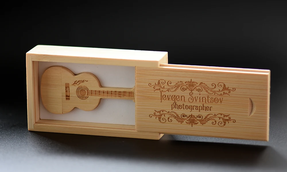 JASTER деревянный usb+ коробка(более 10 шт бесплатный логотип) гитара USB 2,0 Внешний накопитель Флешка 4 ГБ 8 ГБ 16 ГБ 32 ГБ 64 ГБ