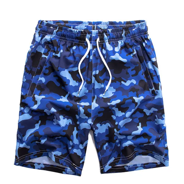 summser повседневные пляжные шорты мужские Размер плюс мужской мужские шорты для фитнеса Камуфляж Свободные Короткие штаны с принтом 5XL 6XL 7XL 8XL - Цвет: Camouflage Blue