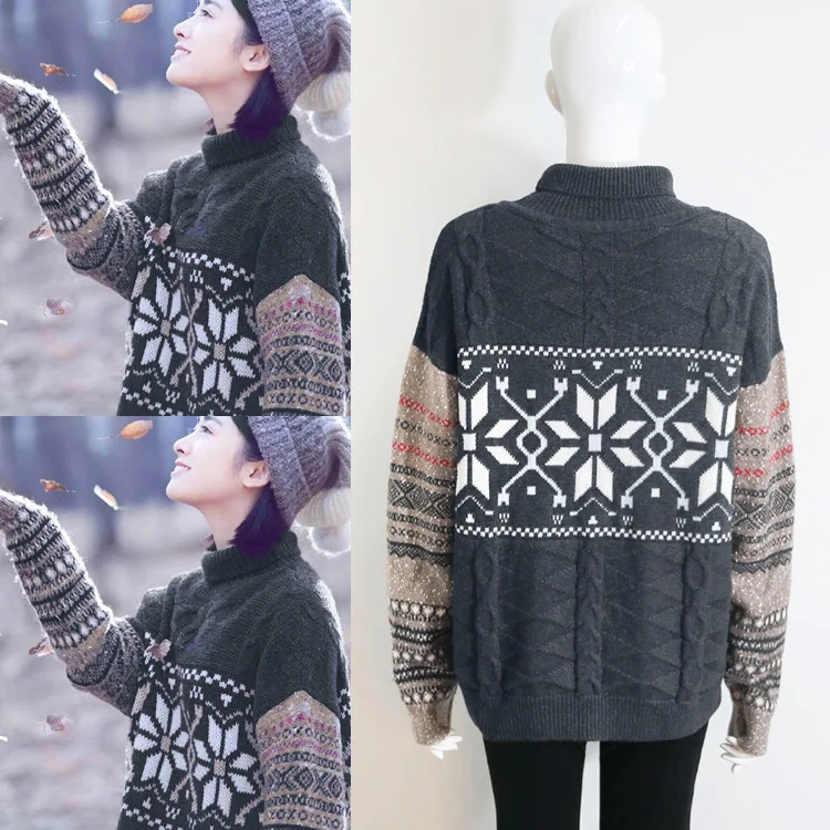 New Sweaters Autumn Winter 2019 Dear Inn Shen Yue The Same Sweaters and Knits with High Neckline and Jacquard Sweater Women New Sweaters Autumn Winter 2019 Dear Inn Shen Yue The Same Sweaters and Knits with High Neckline and Jacquard Sweater Women