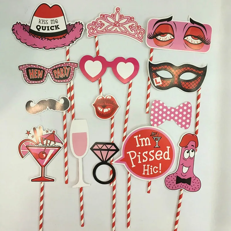 Fun Wedding Decoration Photo Booth Props DIY Photobooth Props Photo