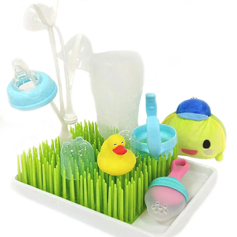 Baby Bottle Drier Grass Shape Toddler Pacifier Cleaning Drying Rack Shelf Newborn Nipple Milk Kettle Water Collect Groove BB3100 (2)