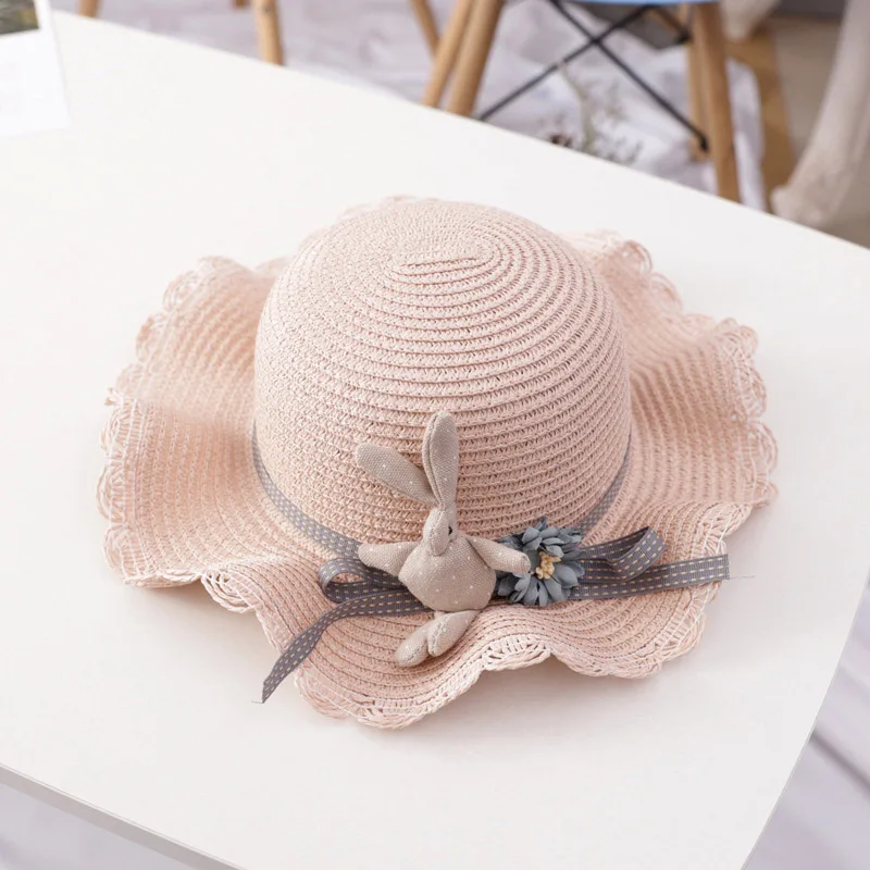 Summer Newborn Photography Props Baby Girl Sun Hat Baby Hat Cap Cotton Kids Floral Beach Bucket Girls Hats