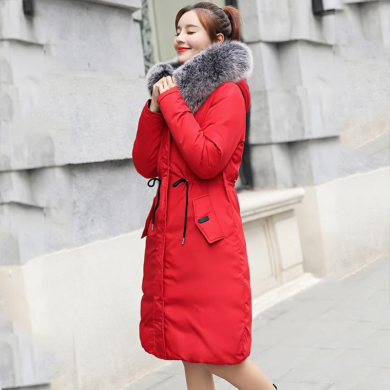 Двухсторонняя женская зимняя куртка высокого качества, теплая утолщенная Женская длинная парка, верхняя одежда с подкладкой и вышивкой