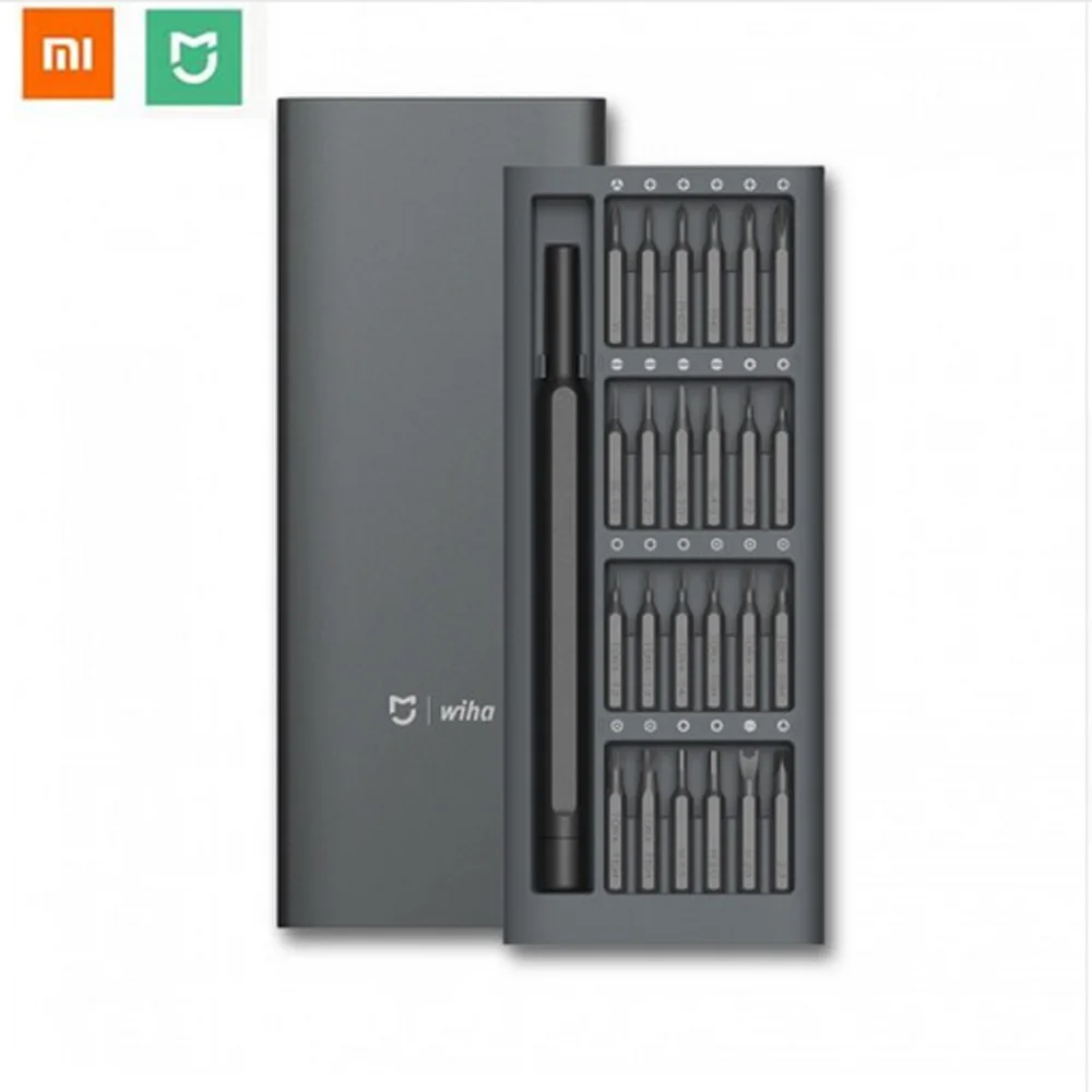 

Original Xiaomi Mijia Wiha Daily Use Screw Kit 24 Precision Magnetic Bits Alluminum Box Screw Driver xiaomi smart home Kit