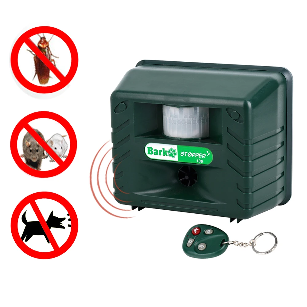 

Dog repeller Bark Stop Classic, Bark Free Dog Silencer & Animal Pest Repeller Ultrasonic Bark Deterrent - Yard Sentinel Dual