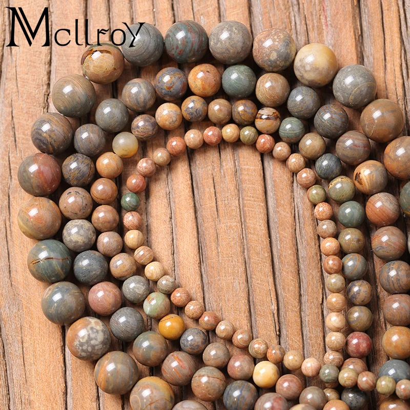 2018 Fashion jewelry Colorful stone beads Round 4 mm/6 mm/8 mm/10 mm natural Charms Beads for making | Украшения и аксессуары