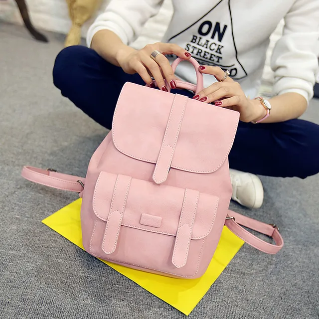 Toposhine Famous Brand Backpack Women Backpacks Solid Vintage Girls