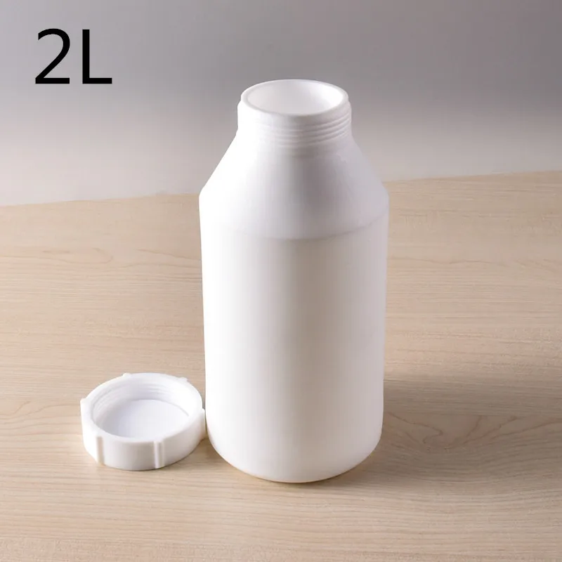 

1PCS 2 liter white Teflon bottle with Screw Cap High purity concentrate Food solution Packaging container Acid Alkali Resistance