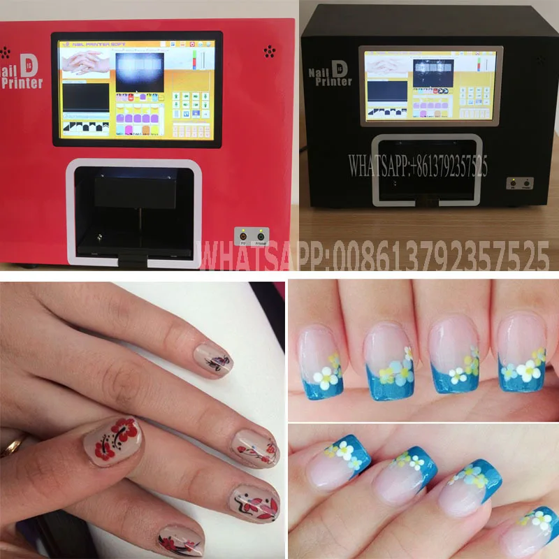  Free shipping computer and touchable screen build inside black color digital nail printer nail prin