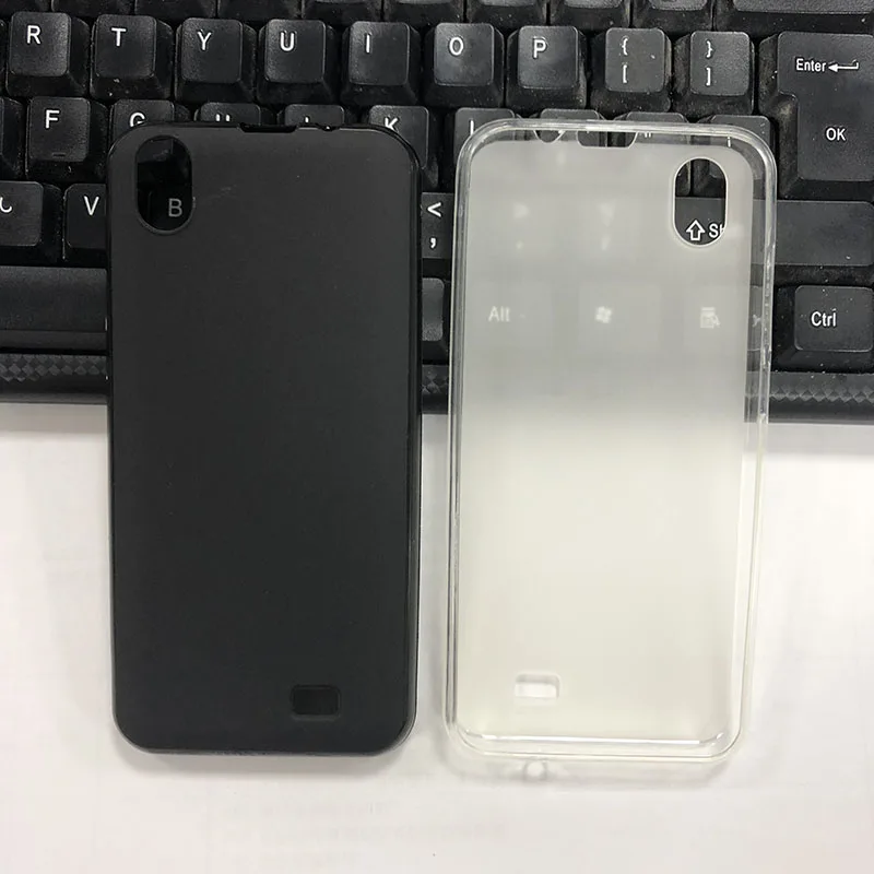Чехол для Prestigio Wize Q3 силиконовый черный белый прозрачный мягкий чехол с полным