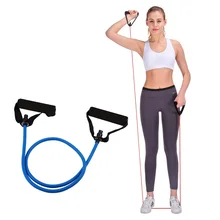 Bandas elásticas de resistencia para Yoga, 120cm, cuerda de tracción para Fitness, bandas deportivas para Yoga, extensible, banda elástica