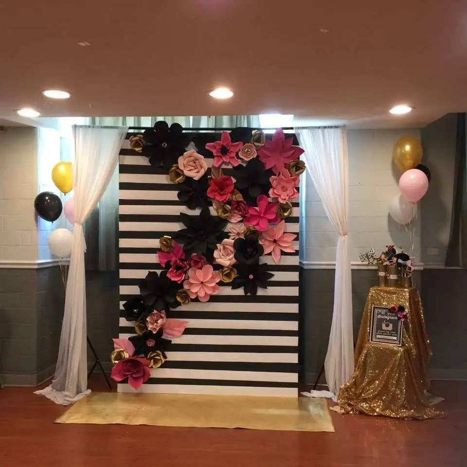 17 шт. лента цвет гигантский бумага цветы для вечерние свадьбы декор фон для фото с кабиной фон для свадебной фотографии