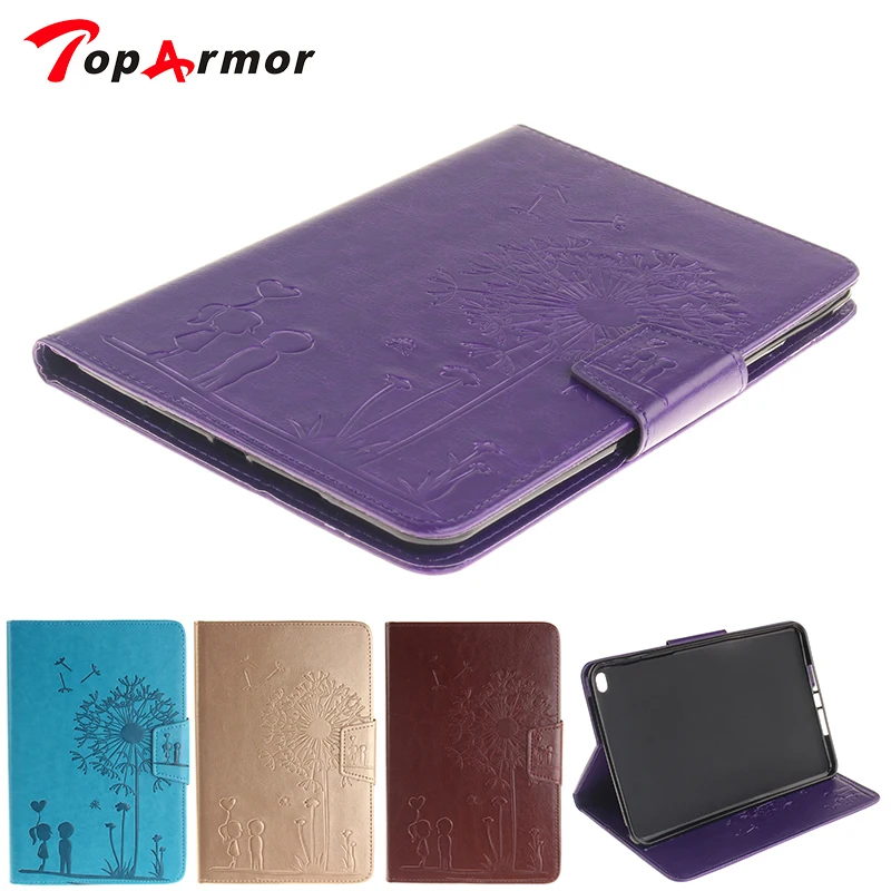 

TopArmor For Apple iPad mini 4 7.9'' case Emboss Flower Painting Wallet PU Leather Filp Stand For iPad mini4 Back Cover Funda