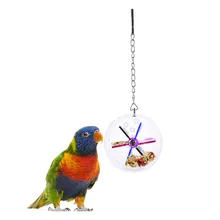 parrot roller feed device parrot toy wheels cake modeling design food box with chain Newest 2017