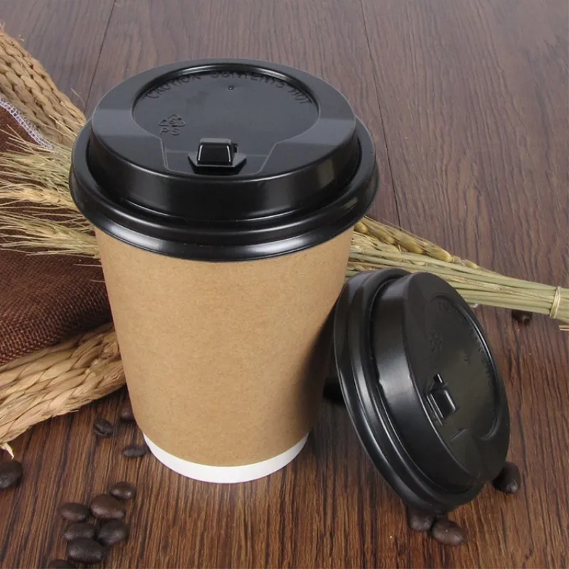 500PCS Wholesale 8oz/12oz/16oz Paper disposable coffee mugs portable