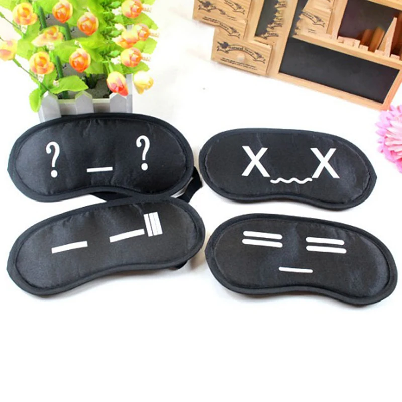 1pc Funny Expression Sleep Eye Mask Sleep & Snoring Health Care Portable Travel Eye Shade Eyes Cover Wholesale