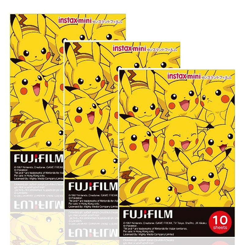 

Fujifilm Instax Mini Poke mon Instant 30 Film for Fuji Mini 7s 8 8+ 9 25 50s 70 90 300 SP-1 2 Printer