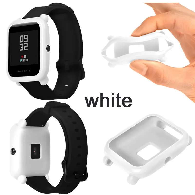 Для Xiaomi Huami Amazfit Bip Lightwei ремешок rhythm Lite young умные часы my braceket fit+ силиконовые полосы+ мягкий чехол+ 5 экранная пленка