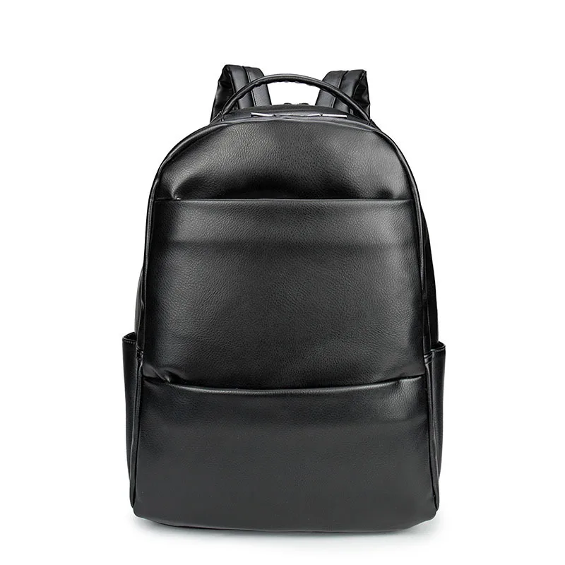 New Men Business Casual Backpacks for School Travel Bag Black PU ...