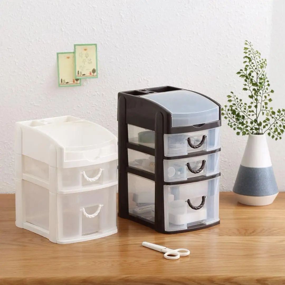 

Mini 2 3 layer desktop drawer storage box sundries box small objects cosmetics sundries jewelry storage cabinet WF6211033