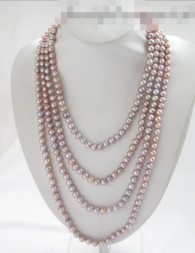 

~~ BJC 00025 round lavender freshwater pearl necklace Discount AAA