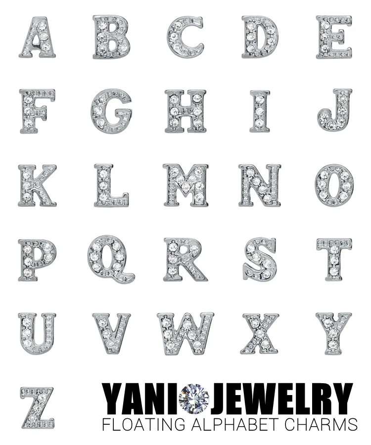 Free-shipping-Mix-Crystal-Silver-Alphabet-Letter-Charms-for-Openable-Glass-Lockets