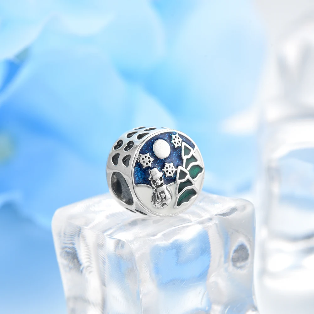 Suplush сверкающие амулеты из бисера 925 пробы серебряные амулеты подходят к оригинальному бренду браслет DIY ювелирные аксессуары Подарки для женщин