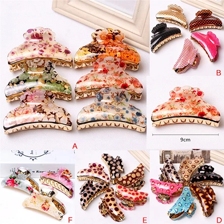 Women Hair Clip Large Size Acrylic Hairpins Women Make UP Washing Tool Hair Accessories Women Hair Crab Hair Claws 9 CM