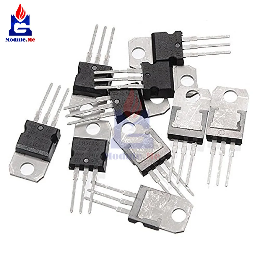 10 PCS/Lot IC Chips LM317T LM317 317 Adjustable Regulator Transistor TO