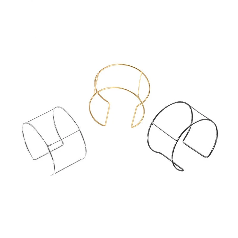 XINYAO-6pcs-lot-Dia-6-5cm-Blank-Cuff-Bracelet-Bangle-Base-Gold-Silver-Color-Bangles-Settings