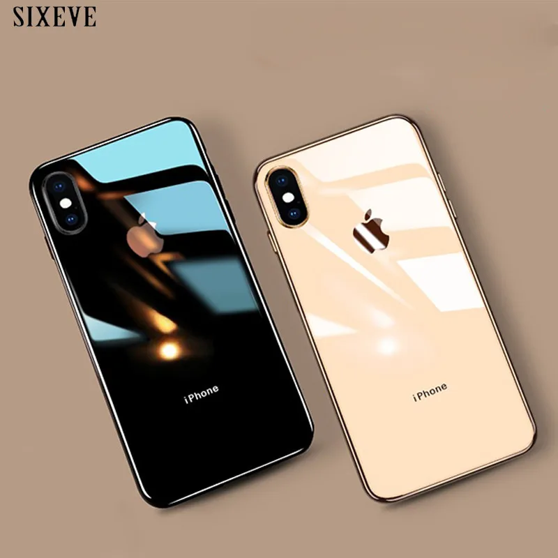 

Luxury Ultra Thin Crystal Rubber Plating TPU Case For iPhone XS MAX XR X iPhone 6s 6 6Plus 5 5S SE iPhone 7 8 8Plus Back Cover