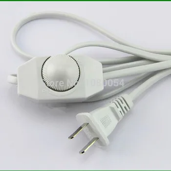 

Adjustable Controller DIY LED Dimmer Switch For Table Light Floor Lamp Bulb 2 Round Pin Plug with Dimmable 1.8m Electrical Wire