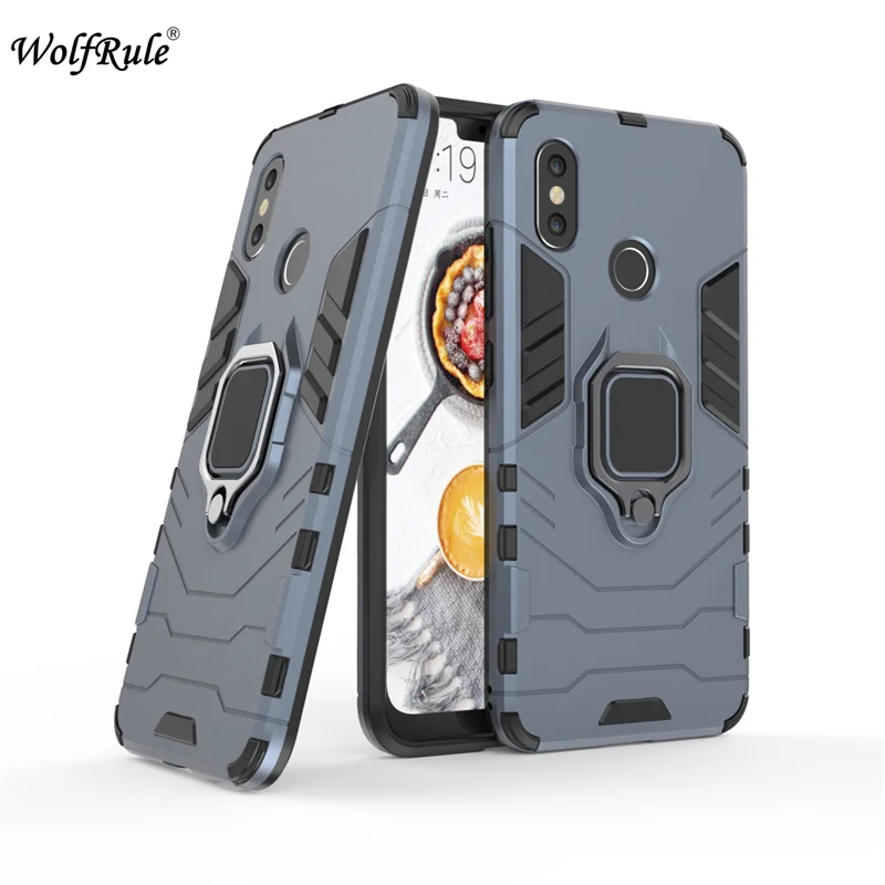 For Xiaomi Mi 8 Case TPU Hard PC Ring Holder Stand Magnetic Armor Xiomi Phone Cover | Мобильные телефоны и аксессуары