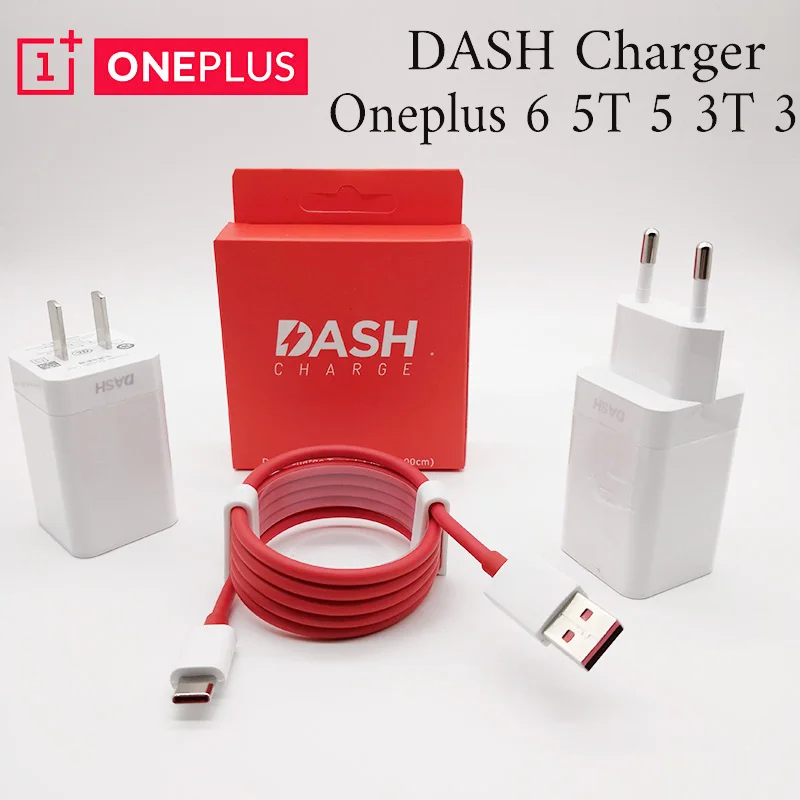 

Original Oneplus 6 Dash Charger 5V4A Oneplus 5/5T/3/3T Dash Charge wall power Adapter 1m/1.5m Red noodles USB Type C Dash Cable