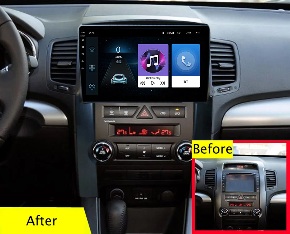 10 1 дюймов 2.5D IPS Закаленное HD Мульти сенсорный экран Android 8 NAVI для Kia Sorento 2007 2012 с