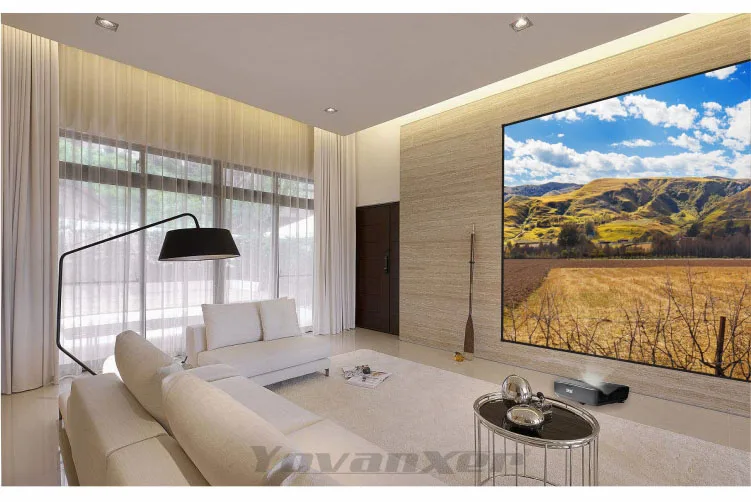 80" Ambient Light Rejecting ALR Projection Screens Ultra-thin border Frame Specialize for Kinds of Laser UST projectors