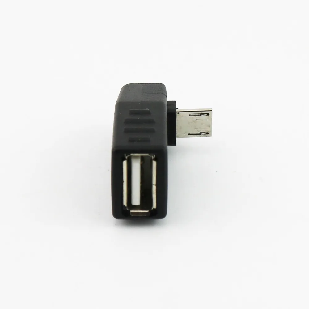10x USB 2,0 A для Micro USB 5 Pin B штекер OTG Хост-адаптер разъем левый/правый/вверх/вниз угол черный