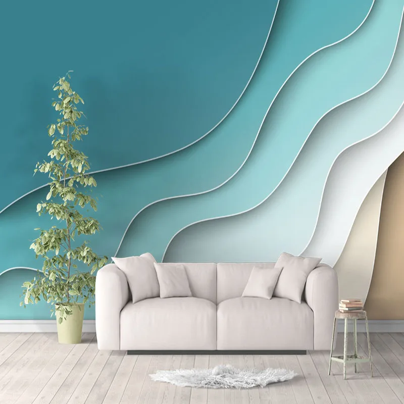 3D Wallpaper Modern Abstract Line Geometric Pattern Photo Wall Murals Living Room Bedroom Home Decor Background Wall Painting 3D