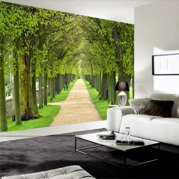 

beibehang Custom 3d wallpapers modern simple aesthetic beautiful trees boulevard murals background decoration