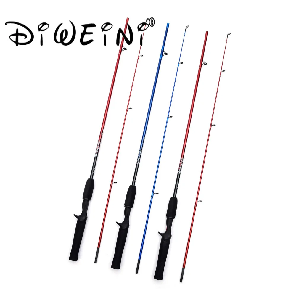 

2 sec 1.68M 6-10LB 8-20g Casting Rod fishing M Action Fiberglass + Carbon Fiber Red / Blue Lure Casting Fishing Rods