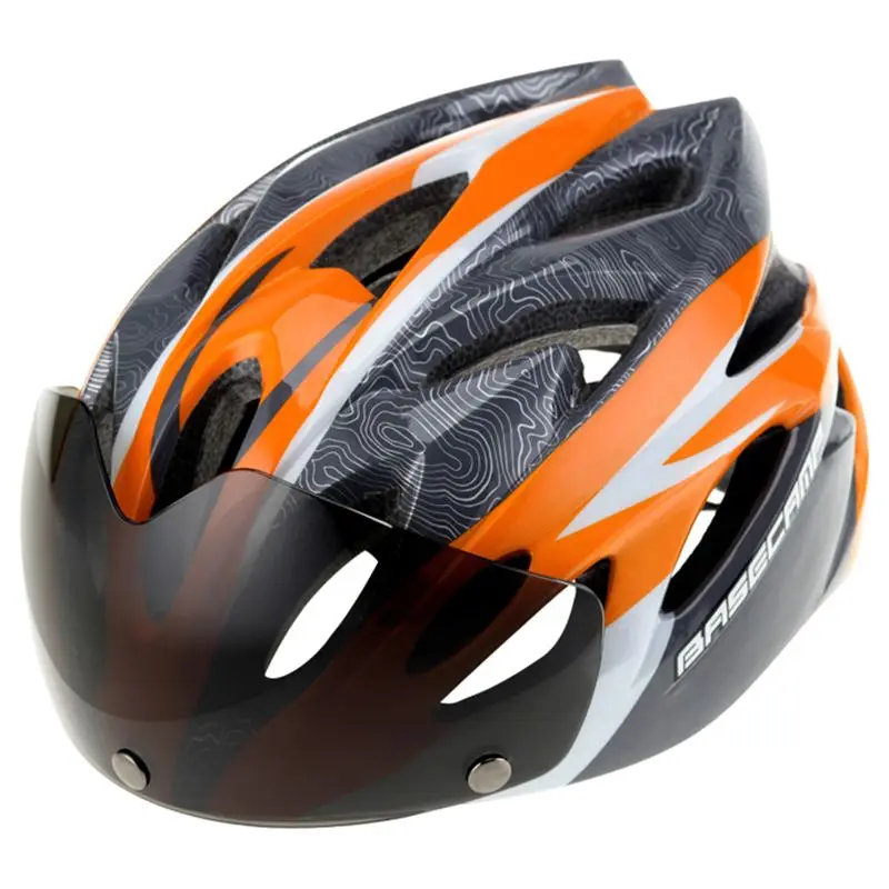 SEWS-BASECAMP, велосипедный шлем, велосипедные очки, шлем, ультралегкий, для женщин, мужчин, дышащий шлем, для велоспорта, MTB, шоссейные, велосипедные очки, шлем - Цвет: Dark Grey