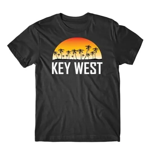 Key West Florida Sunset And Palm Trees Beach Vacation Shirt