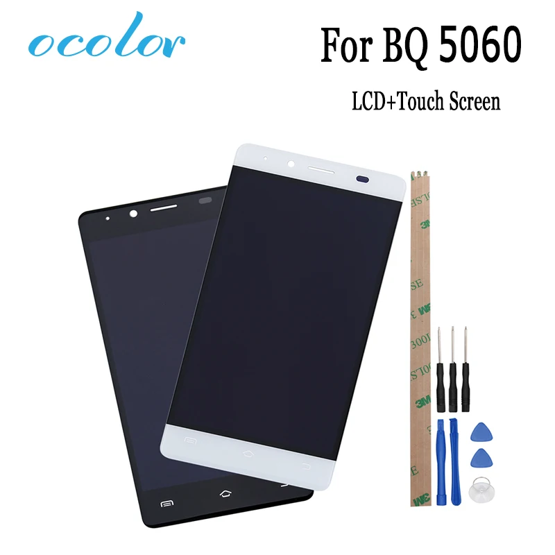 

ocolor For BQ 5060 LCD Display and Touch Screen 5.0''Digitizer Assembly Replacement+Tools+Tapes For BQ 5060 Phone Accessories